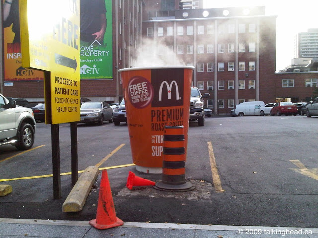 McDonalds Coffee Cup guerilla marketing