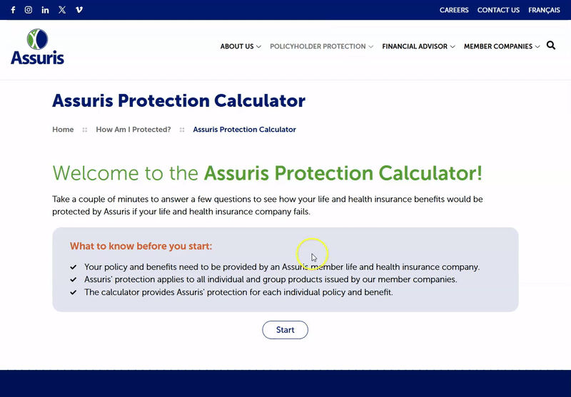 Assuris Protection Calculator Case Study