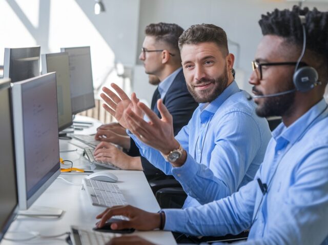 IT-professionals-managing-IT-services-for-another-business-remotely