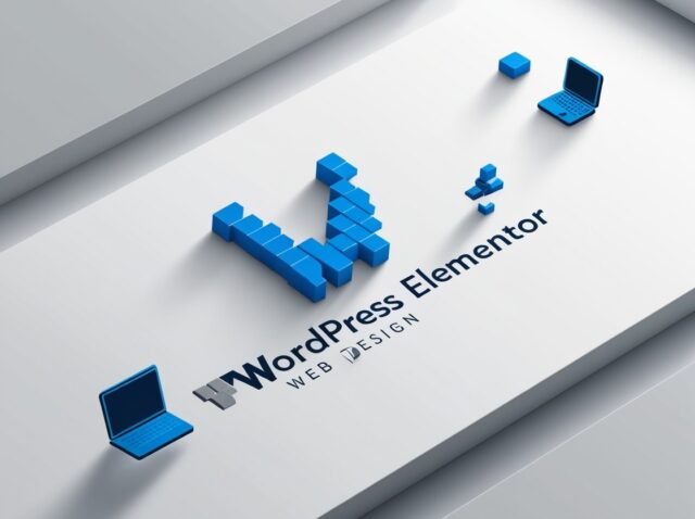 A-modern-sleek-and-minimalist-illustration-of-a-WordPress-Elementor-web-design-company