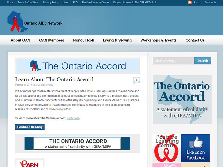 Ontario AIDS Network Ontario AIDS Network