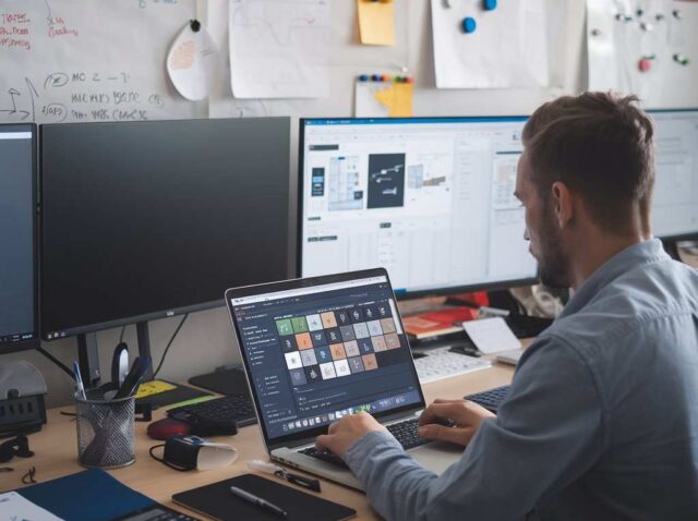 A-photo-of-a-man-sitting-at-a-desk-working-on-a-laptop