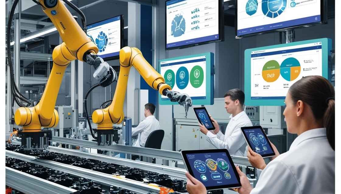 employees-using-tablets-to-monitor-operations-in-a-manufacturing-facility