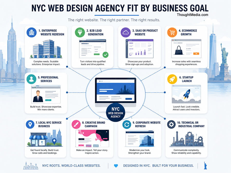 NYC Web Design Agency by Business Goal