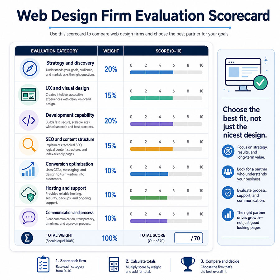 Web Design Firm Evaluation Scorecard