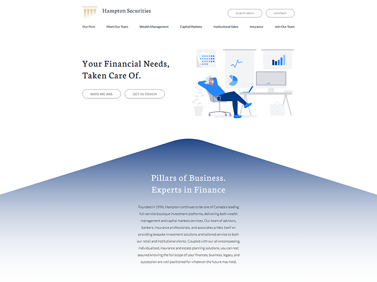 Hampton Securities LTD website