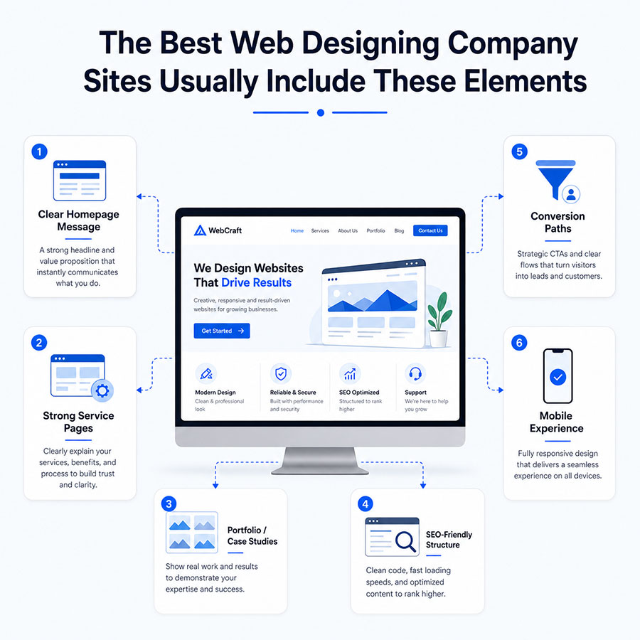 The Best Web Designing Company Sites Usually Include These Elements
