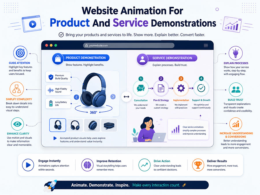 Website Animation for Product and Service Demonstrations