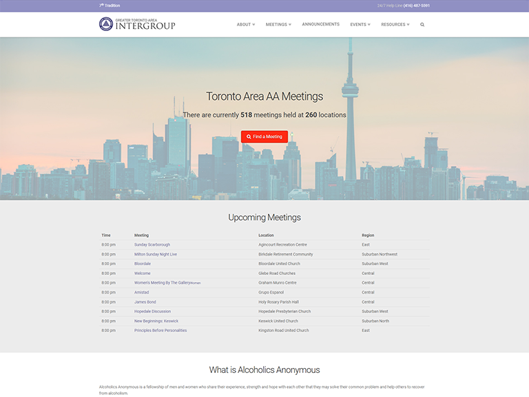 Greater Toronto Area Intergroup of Alcoholics Anonymous Greater Toronto Area Intergroup of Alcoholics Anonymous